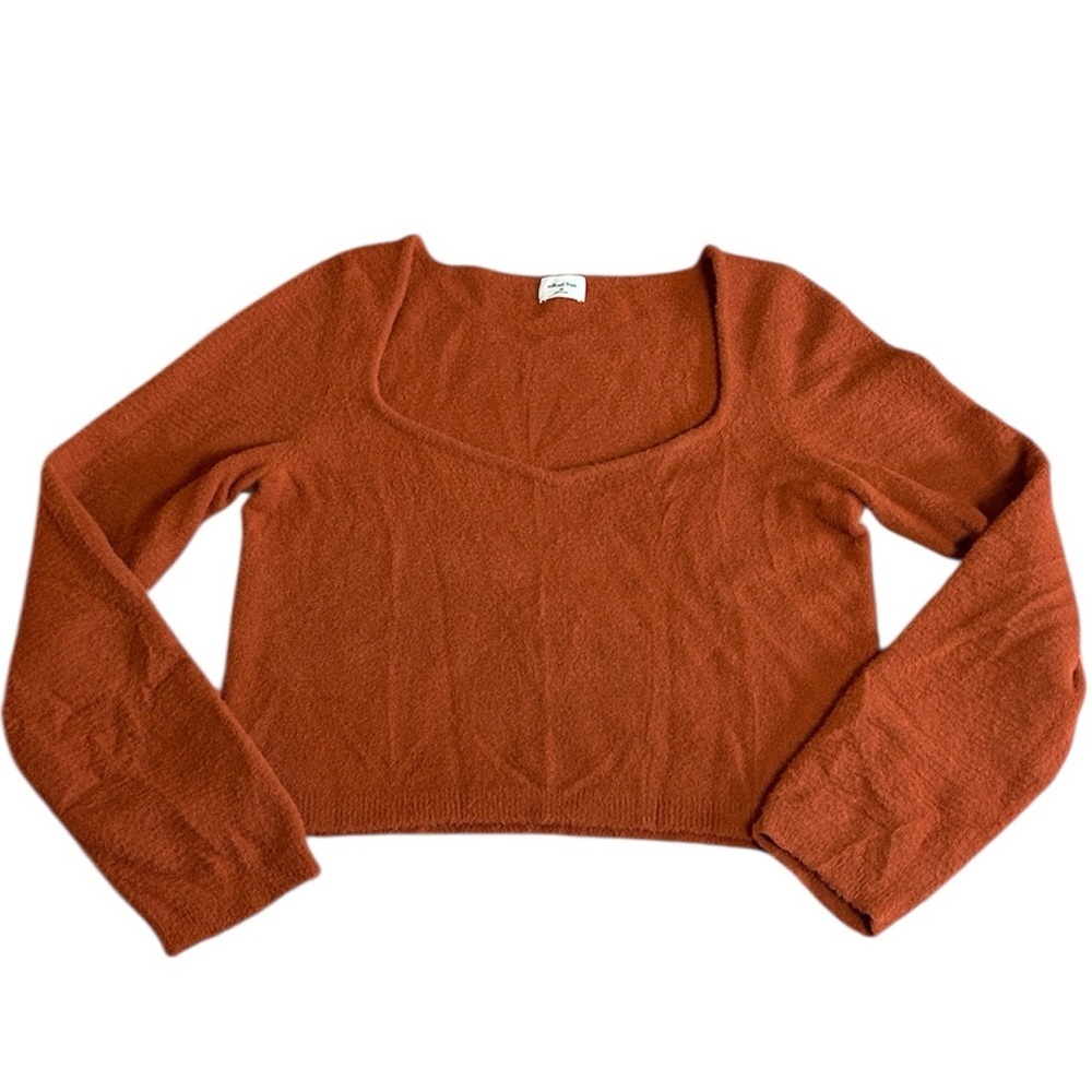 Wilfred Free Terracotta Rust Long Sleeve Sweetheart neck Sweater size 2XL